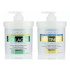 Advanced Clinicals Crema Retinol Y Colágeno Paquete De 2