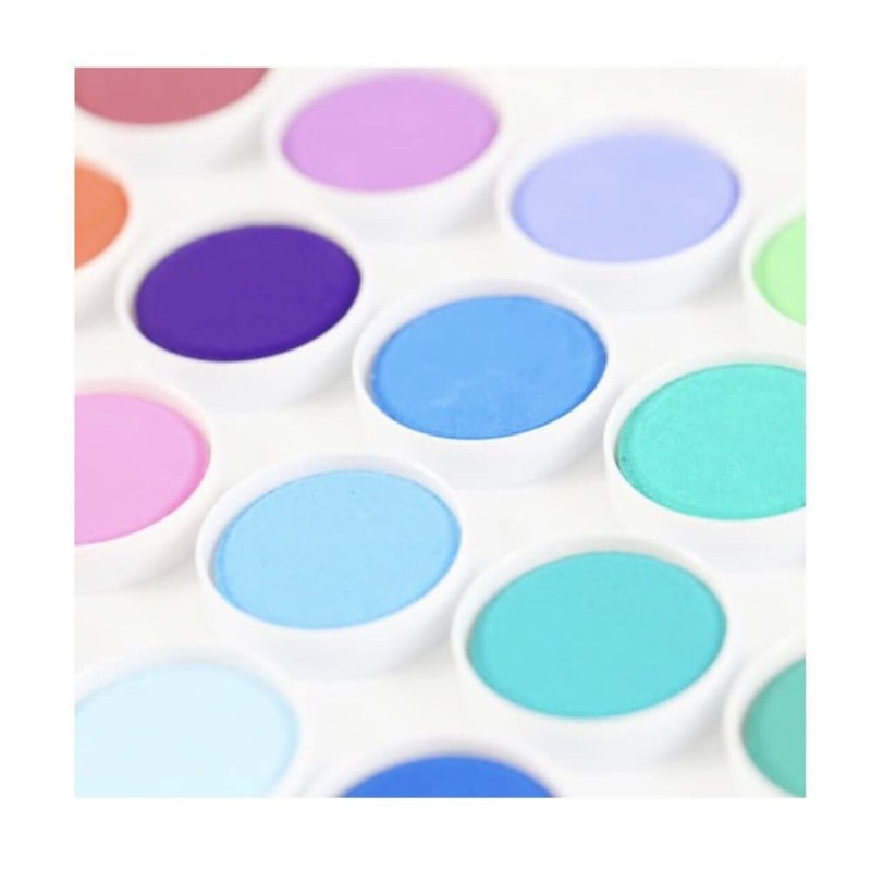 36 Color Fundamental Watercolor Pan Set with Paint Brush by
