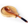 Acacia Wood Spoon Rest, Wooden Spoon Holder With Non Slip