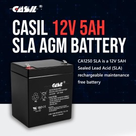 Casil 2 Pack Casil 12v 5ah 4.5ah 4ah for DJW12-4.5 Belkin BERBC42 F6C1200 UNV F6C125
