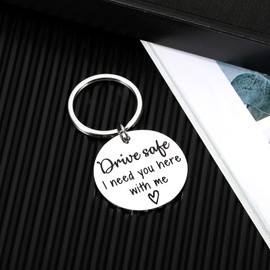 Christmas Gifts for Boyfriend Husband, Drive Safe Keychain for Boyfriend, Stocking Stuffers for Men, Funny Valentines Day Gift, Birthday Gifts for Boyfriend Husband from Girlfriend Wife