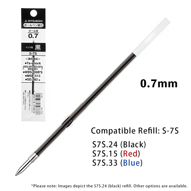 Uni Clifter 3-Color Ballpoint Pen, Medium Point 0.7mm Oil-based Ink