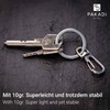 PAKADI Pack of 10 Carabiner Hooks with Key Ring in