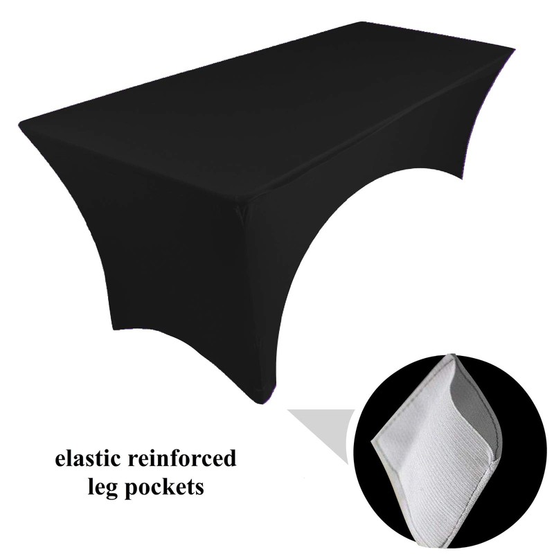 pod linen spandex stretch cover tablecloth for 6ft table 1SIDE