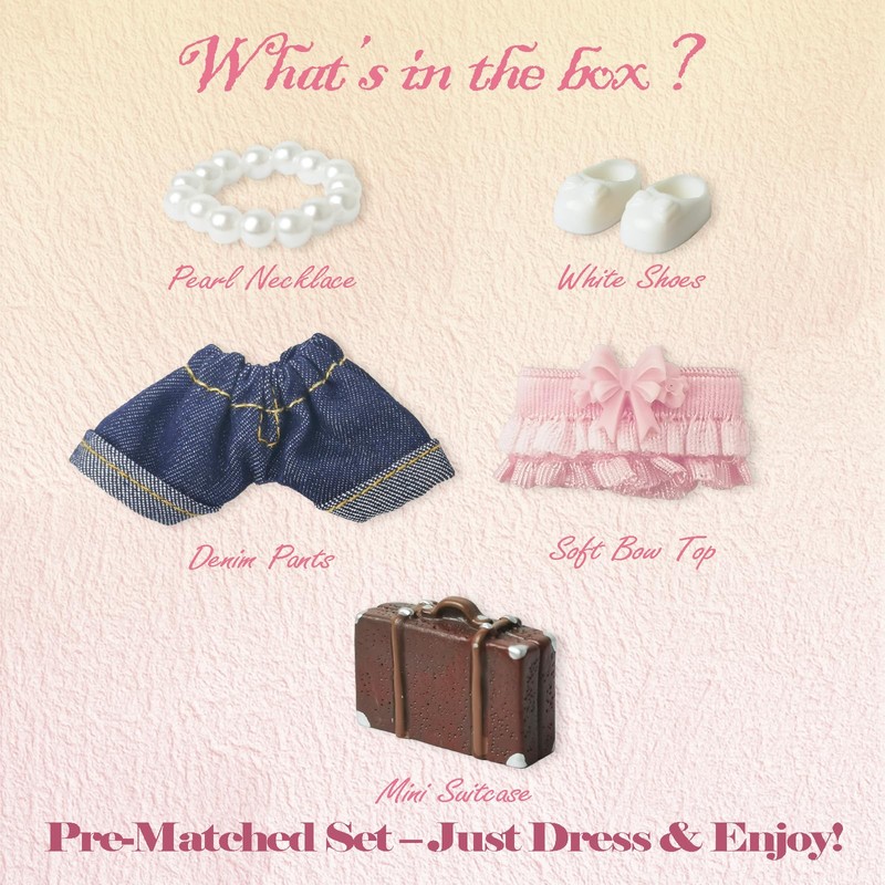 5PCS Doll Clothes for Sonny Angel, Fits 3 Inch Minifigures