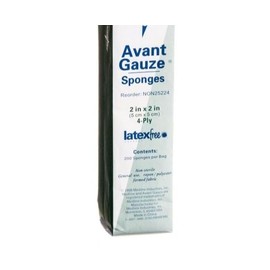 NON25224 Non-Woven All-Purpose Sponge, Non-Sterile, 2" x 2", 4-ply (Pack of 200)
