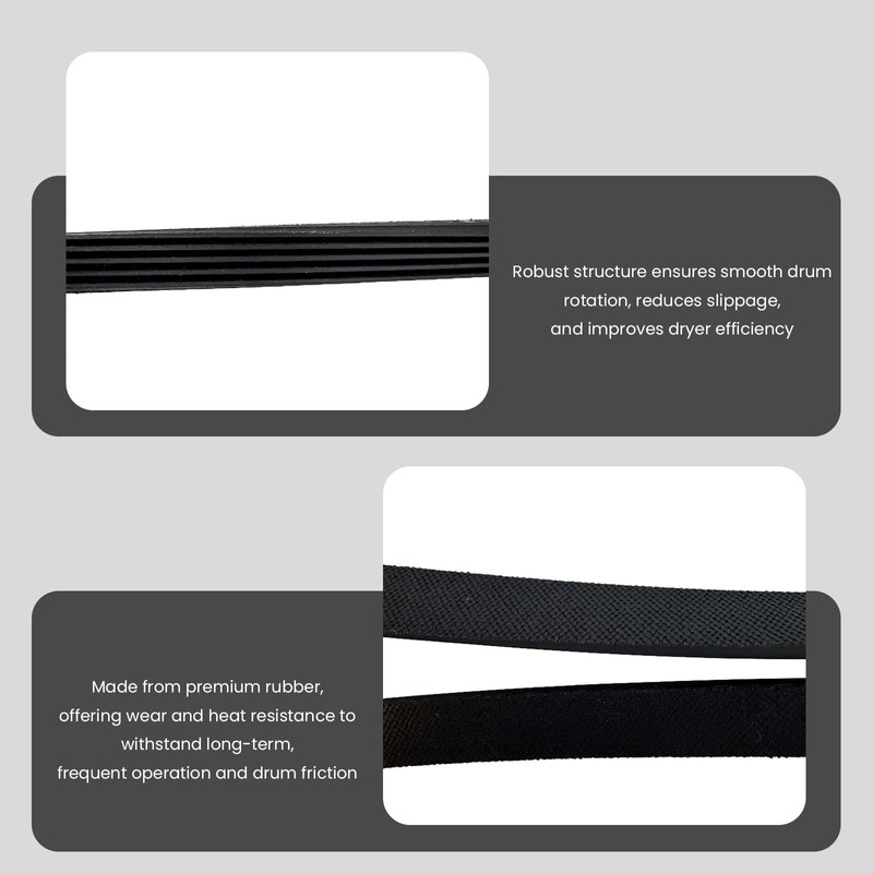 Compatible with Costway 5PH1920 Dryer Belt – 75-Inch 5/16″ Rubber