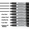 Dabo&Shobo Permanent Markers, 160 Pack Black Permanent Markers Bulk, Fine