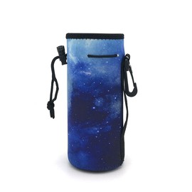 Wommty Neoprene 20Oz Insulated Water Drink Bottle Cooler Bottle Carrier Cover Sleeve Tote Bag with Carrying Handle and Plastic Backpack Hook for Outdoor Activities (Blue Sky)