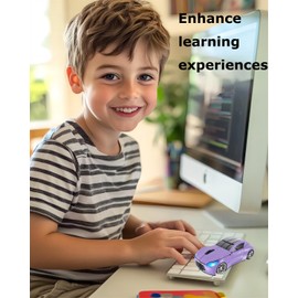 Wireless Mouse Cute Sport Purple Car Mice,Small Portable Lightweight Optical Cool Mice, Fun Home Office School Gift for Boy Girl Men Women Kids Mom Dad,Funny USB Mouse for PC Laptop Computer MacBook