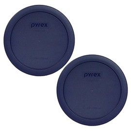 Pyrex Bundle - 2 Items: 7201-PC 4-Cup Blue Plastic Food Storage Lids Made in the USA