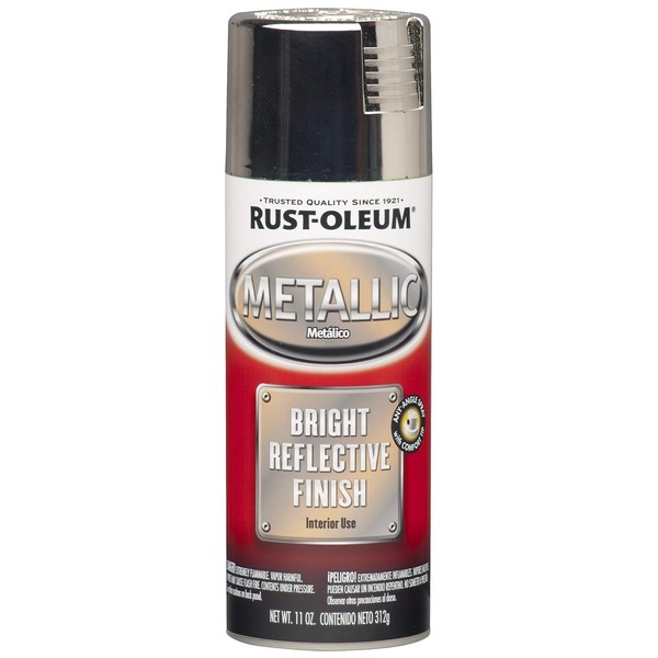 Rust-Oleum 248652 Automotive Metallic Coating Spray, 11 oz, Metallic Chrome Gloss