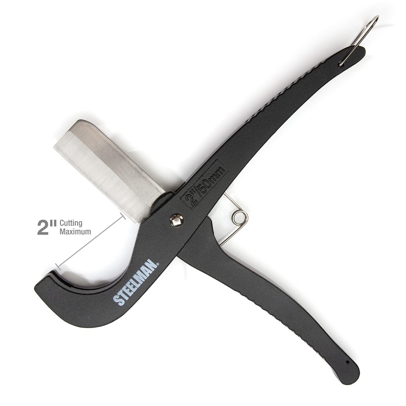Steelman PVC Pipe Cutter Tool, Cuts 2-inch Tube, Stainless Steel