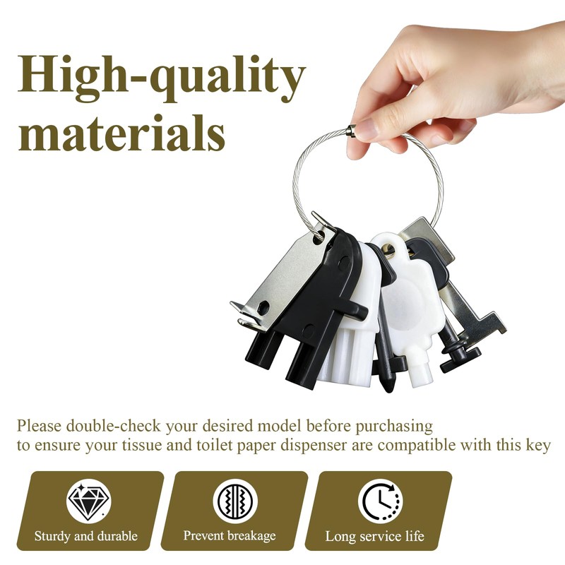 （8PCS） Dispenser Key Set for Most Popular Paper Towel，Toilet Paper，Soap