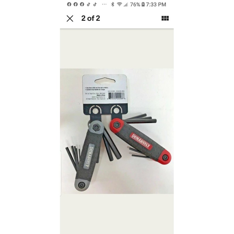 Durabuilt Hex Keys One Set SAE One Set Metric