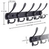 Dseap Coat Rack Wall Mounted - 5 Tri Hooks, Heavy