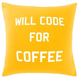 Hippowarehouse Will code for coffee Printed bedroom accessory cushion cover case 41x41cm