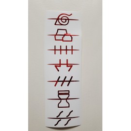 Akatsuki Clan Headband Symbols Holographic Naruto Sticker Vinyl Decal Waterproof