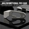 Titanium EDC Pry Bar Multitool, Mini Keychain Prybar Tool with
