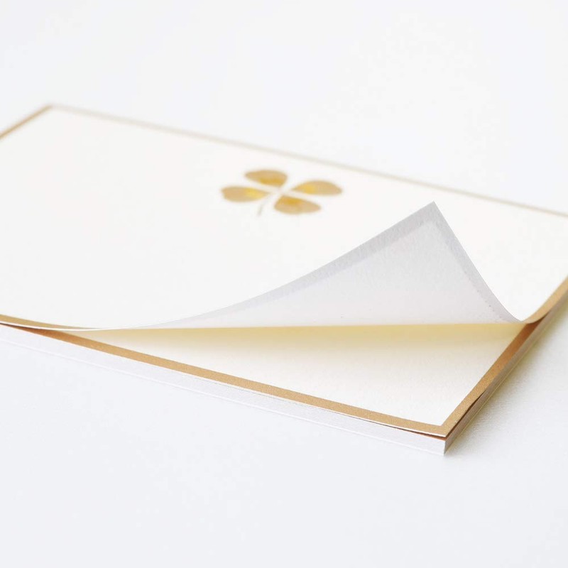 G.C.PRESS Sticky Note Cards, Four Leaf Clover, 3.1 x 4.1