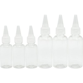 6 PCS Small Squeeze Condiment Bottle Dispensing Bottle Squeezable Dropper Bottle Travel Empty Bottle Container for Sauce Lotion with Funnel, Label, Pen