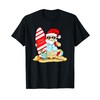Christmas in July Tee Santa Hat Summer Beach Vacation Xmas