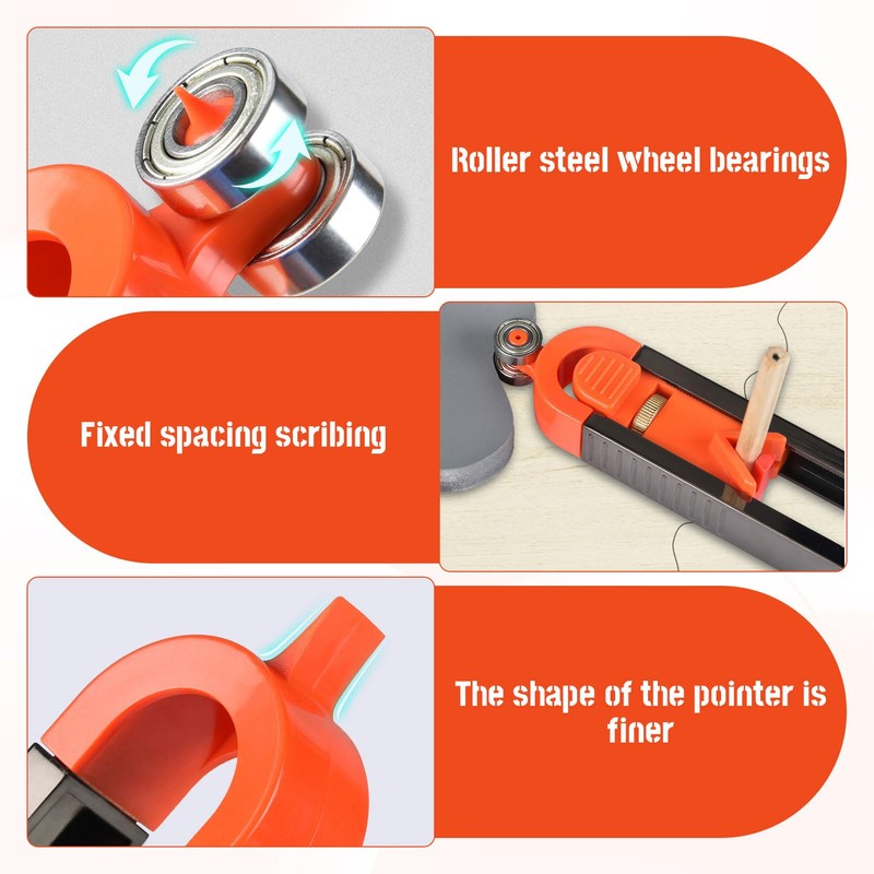 Eophmi Scribe Tool 7pcs Contour Gauge with Lock Scribing Tool