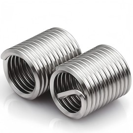 M4 x 0.7mm x 2D Helicoil Wire Inner Thread Nut Inserts, Coiled Wire Helical Screws, 304 Stainless Steel, Metric, 80Pcs