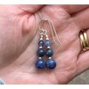 Denim Blue Graduated Sodalite Gemstone & Sterling Silver Hook Drop