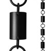 Monarch Rain Chains Aluminum Cylinder Rain Chain, 8.5 ft Black