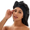 Wzl Wlg Wzl Wlg 2 Pcs Satin Bonnet (2 Pcs-Black