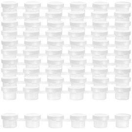 KEILEOHO 60 Strips, 360 Pots Mini Paint Pots, 3 ml Empty Paint Cups with Lid, Small Paint Strips, Paint Container for Painting