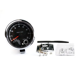 7 Led Colors Background Light 3.75'' Car Universal Black Tachometer Gauge Blue Inter Shift light