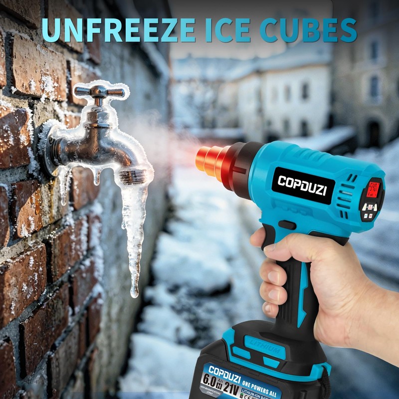 Cordless Heat Gun with 2x 6.0Ah Battery,Heat Gun for Shrink