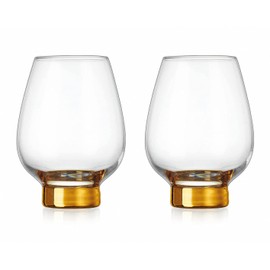 Red Wine Goblet Set for Wine and Beverages Column Gold by Godinger