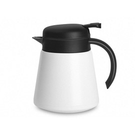 Luvan 27OZ Thermal Carafe,304 18/10 Stainless Steel Double Walled Vacuum Insulated Coffee Pot with Press Button Top,12+ Hrs Heat&Cold Retention,BPA Free,for Coffee,Tea,Beverage (White/800ML)