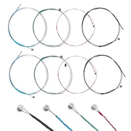 Violin Strings Set – 8-Piece Replacement Strings for 1/2, 1/4, 3/4, 4/4 Violins, Durable Steel Core & Copper Wound for Rich Sound, Viola String Set Viola Accessories Kit For Beginners