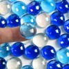 MBKHFLL 10LB Fire Pit Glass, Mixed Blue Flat Glass Marbles