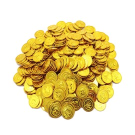 Gold Coins, Set of 100 Coins, Gold Toy, Pirate Games, Coins, Toy Money, Cosplay Accessories