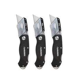 HUSKY 99732 Folding Lock-Back Utility Knife (3-Pack)