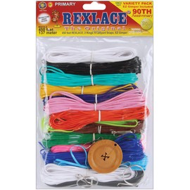 Pepperell Rexlace Plastic Lacing Cord, 450-Feet, Primary