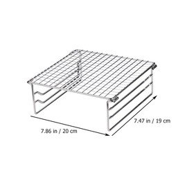 Foldable Campfire Grill Grate - Portable Folding Barbecue Grill, Heavy Duty Stainless Steel Charcoal Grate Cooking Grate Grill Camping Accessories for BBQ, Picnic, Hiking, Kitchen Cooking