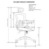 Modern High Back Mesh Executive Chair With Headrest And Flip
