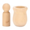 40Pcs Wooden Pegs Natural Unfinished Develop HandsOn Skills Wood Crafts