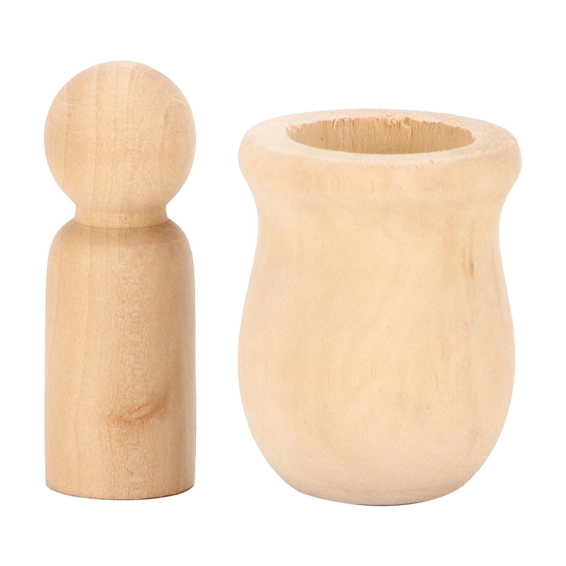 40Pcs Wooden Pegs Natural Unfinished Develop HandsOn Skills Wood Crafts