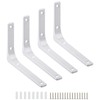 DOMI PRO Shelf Brackets, 4 Pack L Shape 5 x