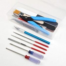 BGTXINGI 20Pcs Modeler Basic Tools Craft Set Gundam Model Tools Kit with A Plastic Box for Model Assemble Car Hobby Model Building Repairing and Fixing DIY Craft kit