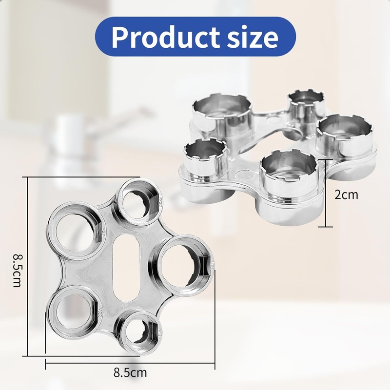 Efficient Water Flow Adjusting Tool, 10 in 1 Faucet Aerator