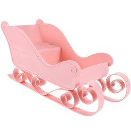 Cabilock Christmas Sledge Model Santa Sledge Outdoor Christmas Party Christmas Tree Pendant Outdoor Decor Table Sledge Miniature Sledge Plastic Pink
