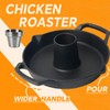 IPROUDER Cast Iron Chicken Roaster, Pre-Seasoned Vertical Poultry Roaster with